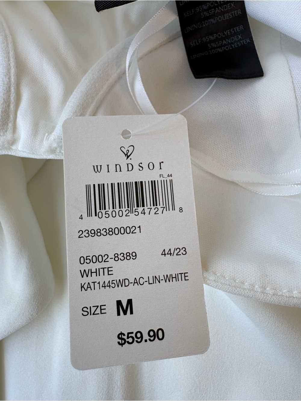 Windsor White Sweetheart Ruffle Slim Crepe Formal Midi Dress Sz M NWT - Picture 10 of 16